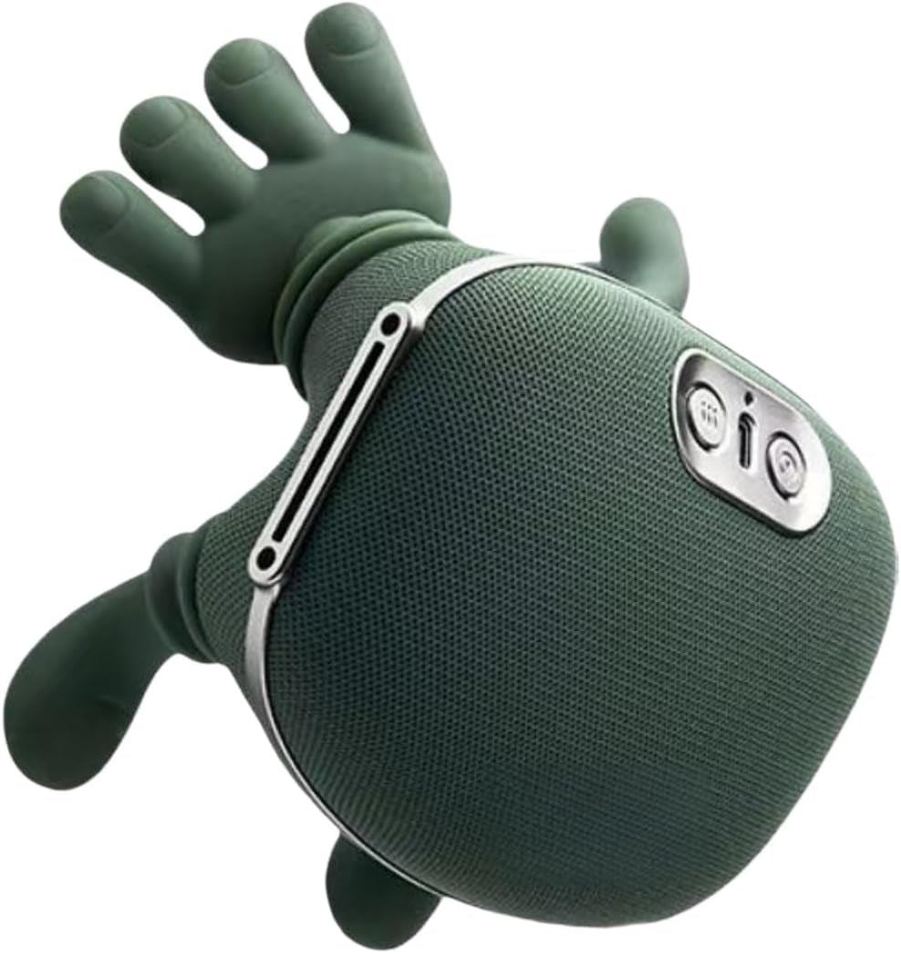 Zoserx - Bionic Heated Massager, Portable Shiatsu Neck and Back Massager, Electric Deep Tissue 4D Kneading Massage, Simulated Human Hand Design for Pain Relief and Muscle Relax (Green)